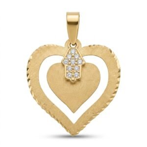 תליון Brushed Hearts