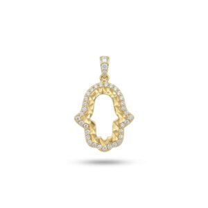תליון Diamond-Cut Hamsa